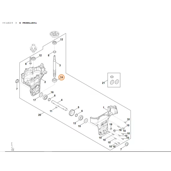 STIHL Glebogryzarka MH445.0 Łożysko kulkowe skośne 7304B-2RS 9504 003 0710